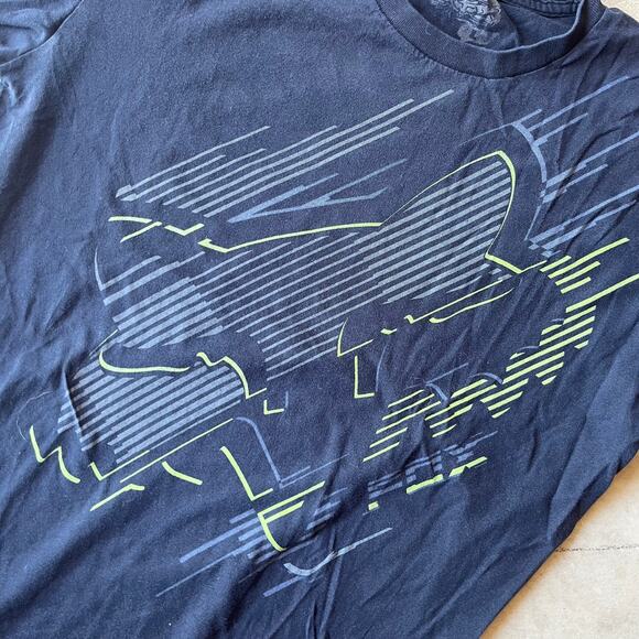 VINTAGE FOX RACING SHIRT Y2K 00S LOGO BLACK TEE FADED MENS LARGE SKATE SNOWBOARD - Picture 6 of 6